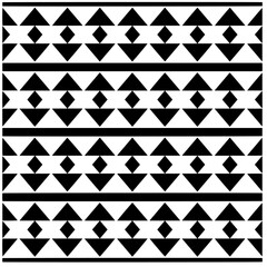 Vector pattern in geometric ornamental style. Black and white abstract background. Seamless repeat pattern.