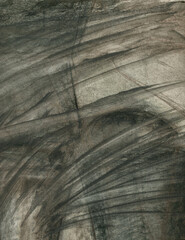 Expression of painting tone and brushstroke. Post-apocalypse. Tragic future gloomy world. Abstract illustration for background