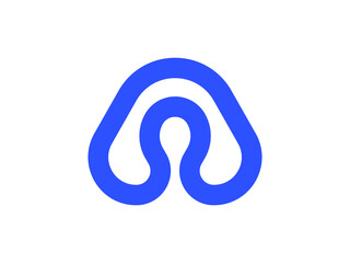 Negative space earphone logo, Letter a logo mark and earphone logo for brand identity.