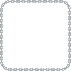 Square rope frame isolated on white background. Twisted cord.