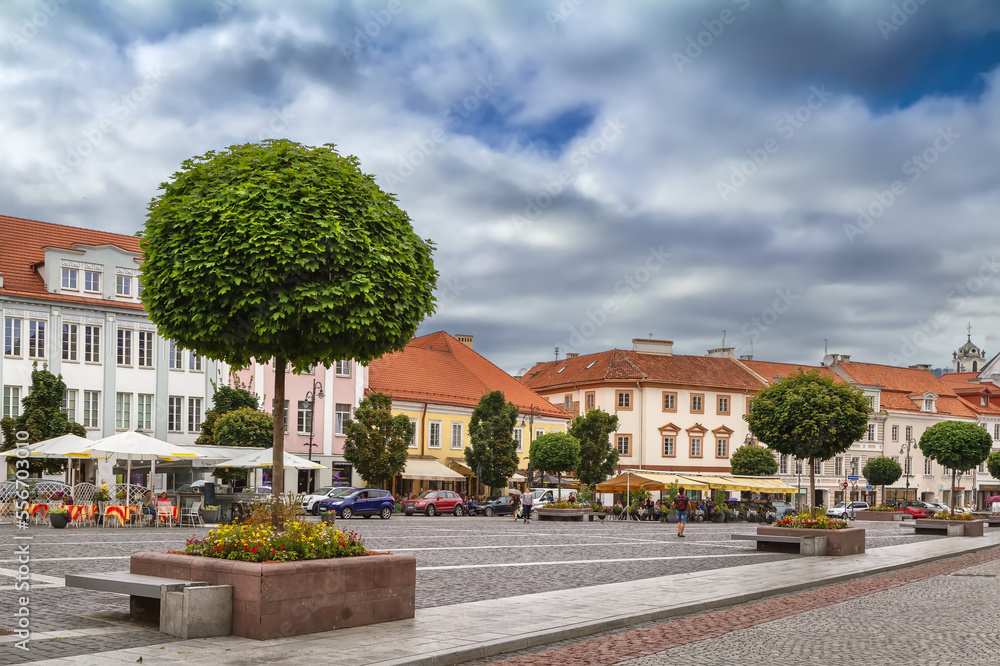 Wall mural town hall square, vilnius, lithuania