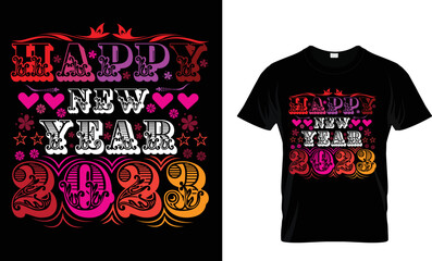  Happy new year ,t shirt design, T -shirt ...