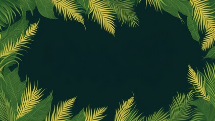 Fototapeta na wymiar Abstract art tropical leaves background.