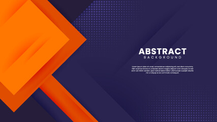 Modern futuristic background. Abstract background with blue and orange color combination. Suitable for banner, poster, brochure, flyer, or presentation background.