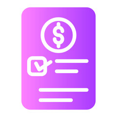 invoice gradient icon