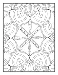 Floral Mandala Coloring Pages,  Flower Mandala Coloring Page, Coloring Page For Adult 