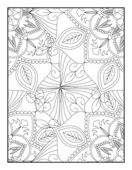 Floral Mandala Coloring Pages,  Flower Mandala Coloring Page, Coloring Page For Adult 