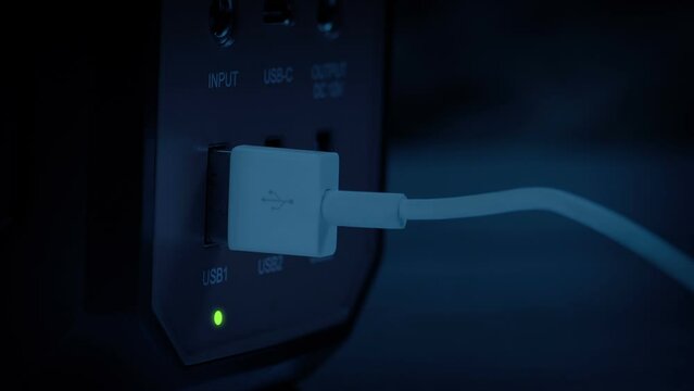 USB Cable Inserted Or Taken Out In Dark Room