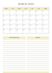 Neutral Elegant Minimalist Monthly Planner