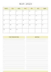 Neutral Elegant Minimalist Monthly Planner