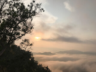 View of cloudy sky from the hillside located in Berekeh, Perak, Malaysia.