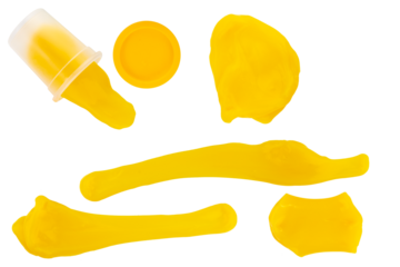 Yellow slime isolated. Slime for the game, anti-stress.