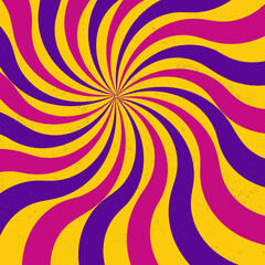 Retro Sunburst Background Pattern and Grunge Textured Vintage Color