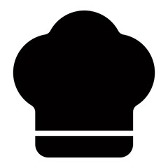 chef hat glyph icon