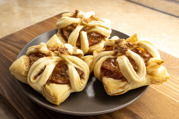 Puff Pastry Apple tarts. food concept. Pastry