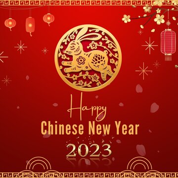 Happy Lunar New Year 2023 Poster Instagram