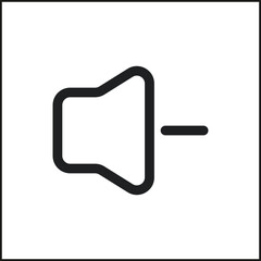 volume low icon, volume low vector, simple illustration