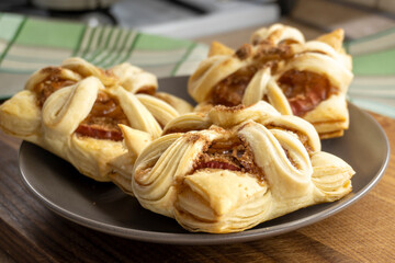 Puff Pastry Apple tarts. food concept. Pastry