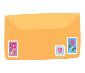 colored envelope vector