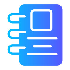 Obraz premium contact book gradient icon