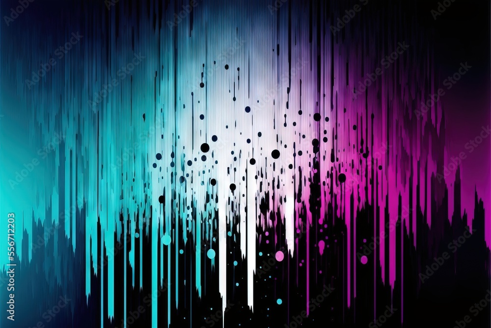Poster a colorful background with a lot of bubbles and lines on it., generative ai