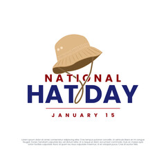 National Hat Day Greeting Card Design