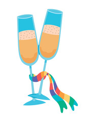 champagne glasses design