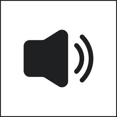 volume high icon, volume high vector, simple illustration
