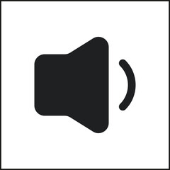 volume low icon, volume low vector, simple illustration