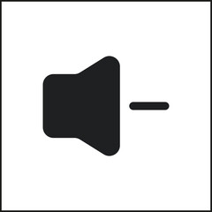 volume low icon, volume low vector, simple illustration