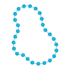 blue mardi gras necklace