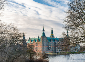 Frederiksborg Castle at a cold winter day in December