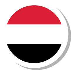 Naklejka premium Yemen flag circle shape, flag icon.