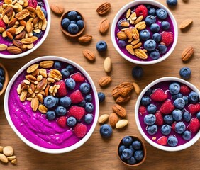 bowl of smoothie with fruits
