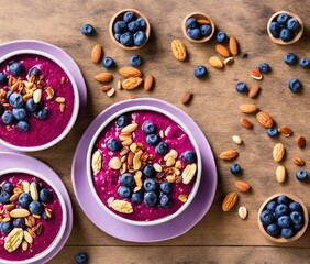 bowl of smoothie with fruits
