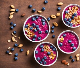 bowl of smoothie with fruits
