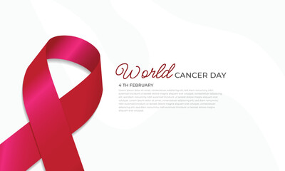 World cancer day backdrop template