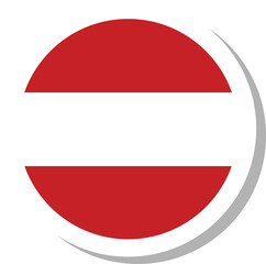 Austria flag circle shape, flag icon.