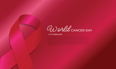 World cancer day backdrop template