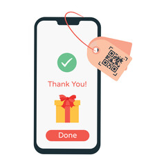 Trendy flat vector of a mcommerce