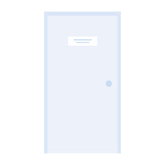 Flat vector icon of door