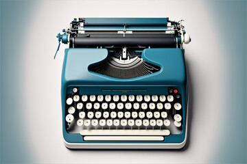 Legacy Navy Typewriter with a shiny look. Generative AI