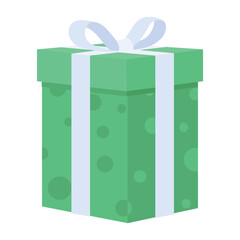 Check out flat icon of gift box 