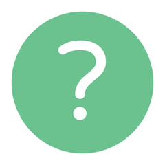 Flat vector icon of question