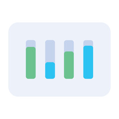Modern icon of data analysis in flat style 