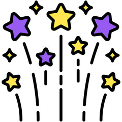 Firework icon, New year realated vector