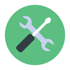 A trendy flat icon of repair tools 