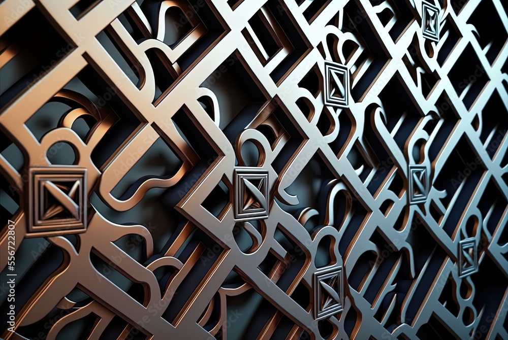 Poster metal with a pattern generative ai