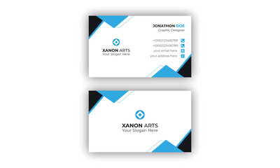 Double-sided creative business card template. Modern Business Card. Horizontal and vertical layout. Creative and Clean Business Card Template. Vector illustration.