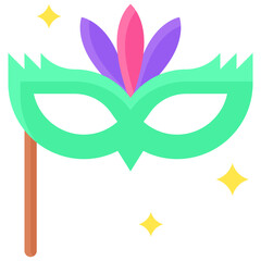 Party mask icon, New year realated vector